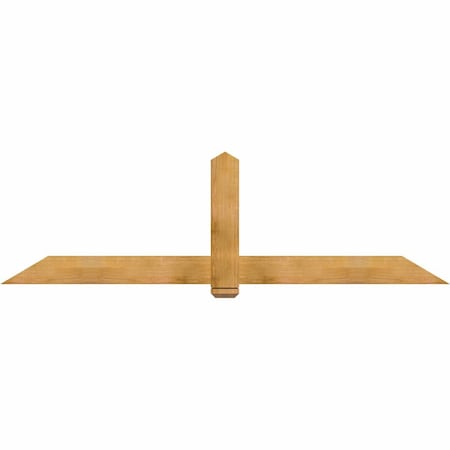 Ekena Millwork Eugene Rough Sawn Timber Gable Bracket, Western Red Cedar, 96"W x 28"H x 2"D x 6"F, 7/12 Pitch GBW096X28X0206EUG00RWR
